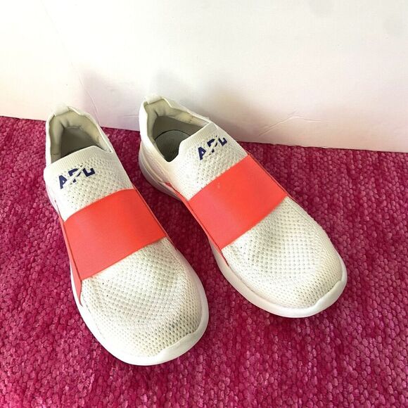 APL Techloom Bliss Running Athletic Shoes White/Cream/Neon Coral Orange 6.5 - Picture 11 of 11
